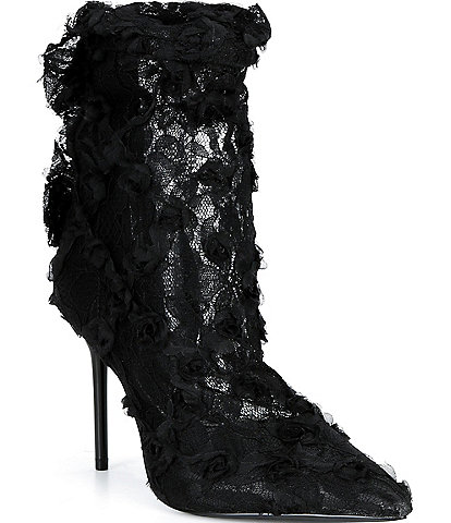 Cecelia New York Floral Lace Stiletto Heel Booties