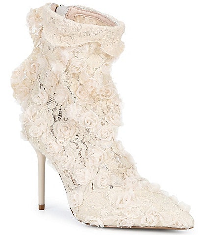 Cecelia New York Floral Lace Stiletto Booties