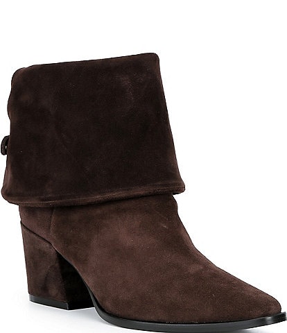 Cecelia New York Majo Suede Block Heel Foldover Booties