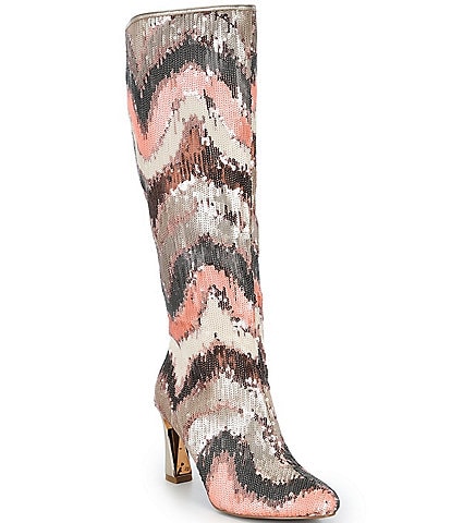 Cecelia New York Orfa Sequin Tall Stiletto Boots