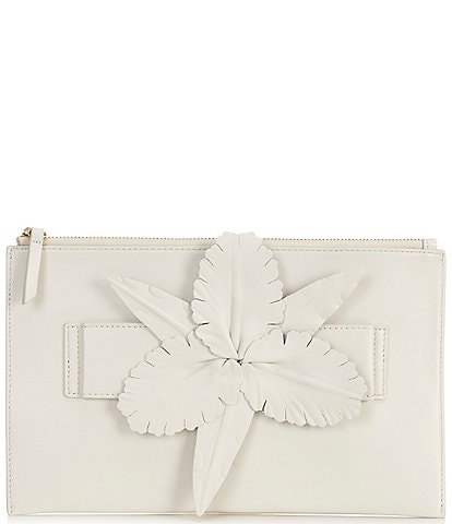 Cecelia New York Stroll Leather Floral Clutch