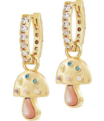 Celeste Starre The Wonderland 18K Gold Crystal Huggie Hoop Earrings