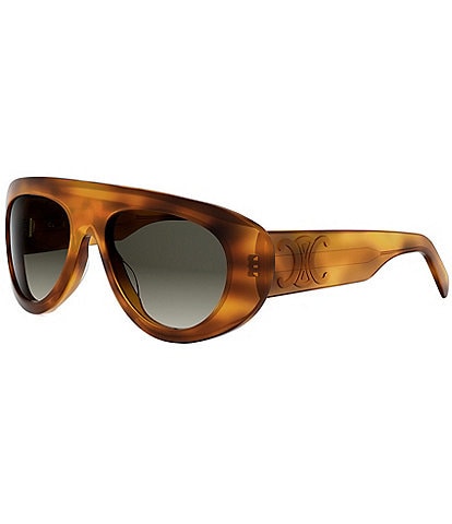 CELINE Women's Triomphe Stamp 57mm Gradient Aviator Sunglasses