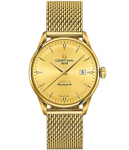 Certina Men's DS-1 Powermatic 80 Automatic Stainless Steel Mesh Bracelet Watch