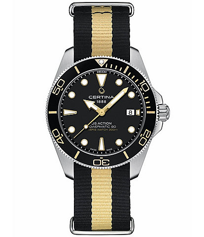 Certina Men's DS Action Diver Automatic Fabric Strap Watch