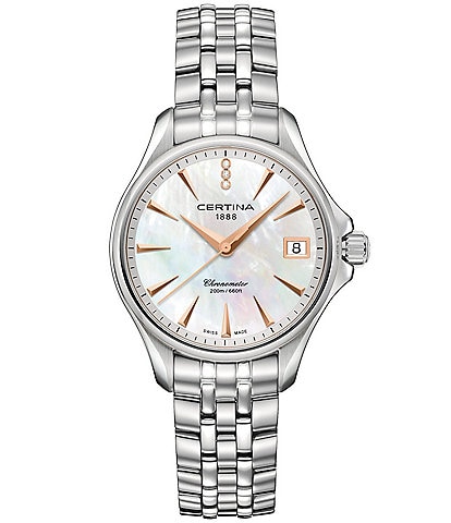 Certina Women's DS Action Lady Diamond Quartz Analog Stainless Steel Bracelet Watch