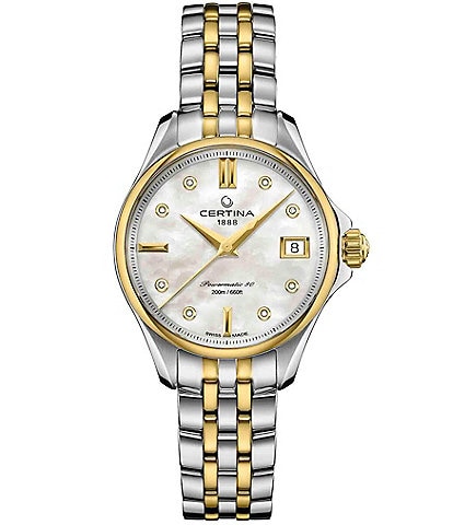 Certina Women's DS Action Lady Power Automatic Two Tone Stainless Steel Bracelet Watch