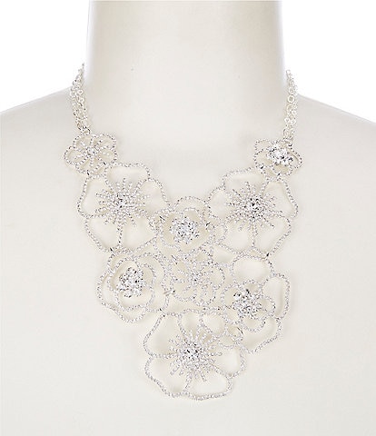 Cezanne Antoinette Flower Crystal Statement Necklace