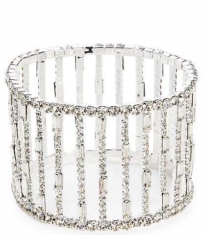 Cezanne Baguette Accent Statement Stretch Bracelet