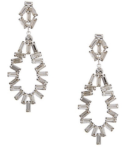 Cezanne Baguette Loop Statement Drop Earrings