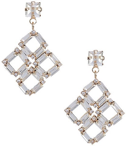 Cezanne Baguette Quatrefoil Chandelier Earrings