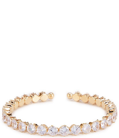 Cezanne Bezel Rhinestone Cuff Bracelet