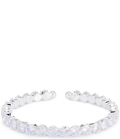 Cezanne Bezel Rhinestone Cuff Bracelet