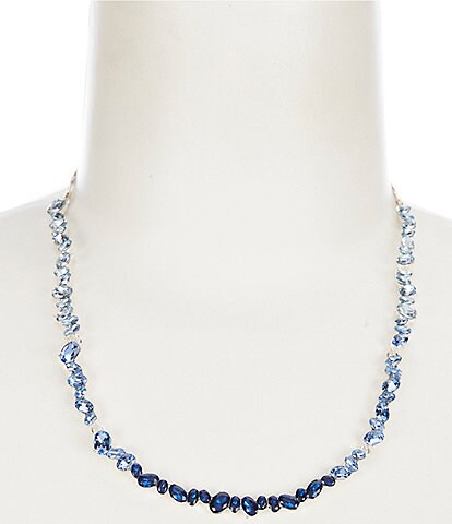 Cezanne Blue Ombre Oval Stone Collar Necklace