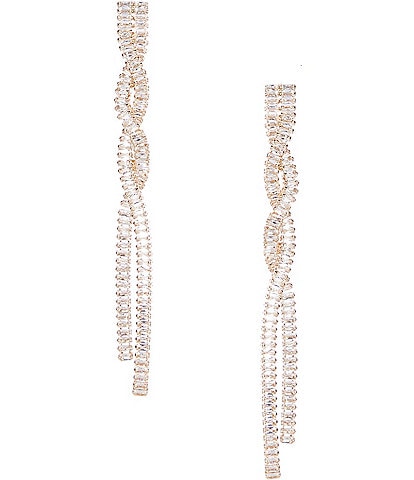 Cezanne C Braid CZ Drop Earrings