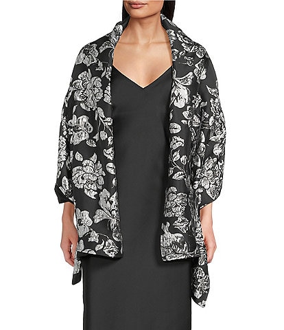 Cezanne Brocade Flower Evening Wrap