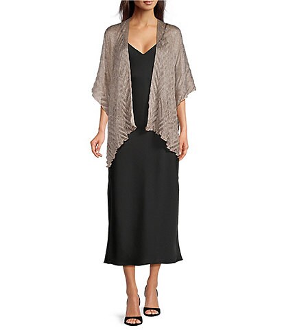 Cezanne Champagne Chevron Weave Kimono