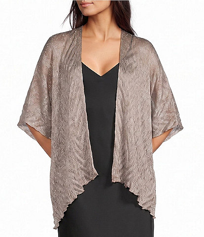 Cezanne Champagne Chevron Weave Kimono