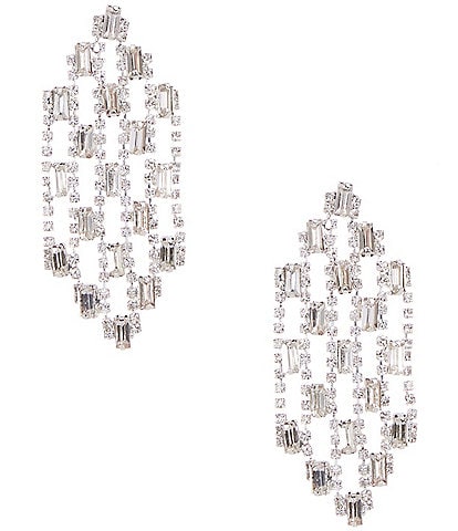 Cezanne Crystal Checkboard Chandelier Earrings