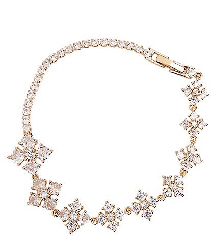 Cezanne Crystal CZ Stone Cluster Graduating Line Bracelet