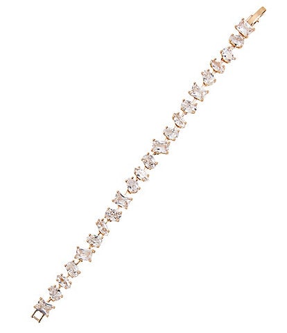 Cezanne Crystal CZ Stone Multi Shape Line Bracelet