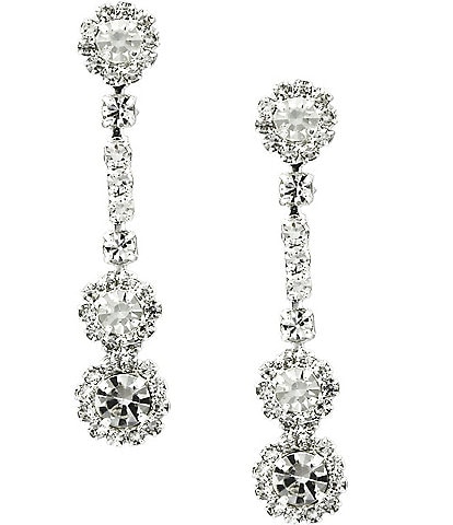 Cezanne Crystal Daisies Drop Earrings