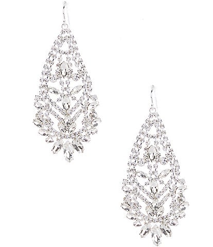 Cezanne Crystal Lace Teardrop Chandelier Earrings