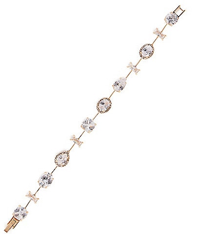 Cezanne Crystal Multi Stone Delicate Line Bracelet