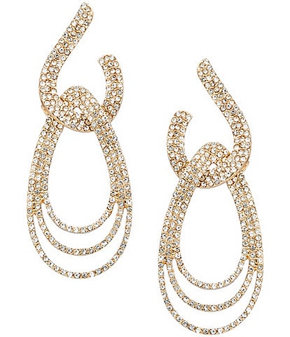 Cezanne Crystal Pave Orbital Teardrop Drop Earrings