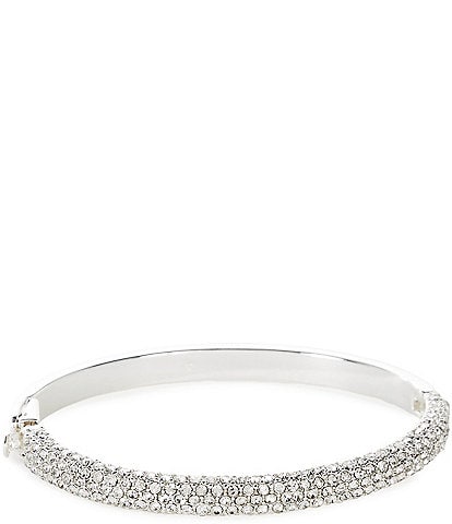 Cezanne Crystal Pave Stone Bar Hinge Bracelet