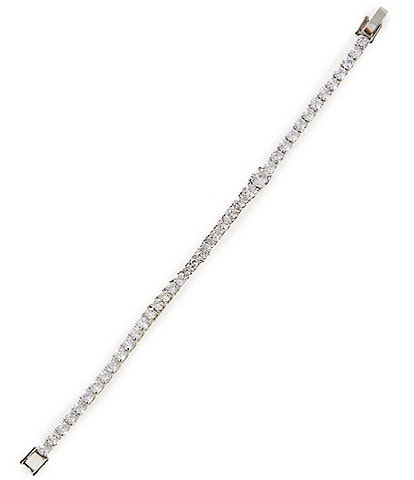Cezanne Crystal Round Stone Line Bracelet