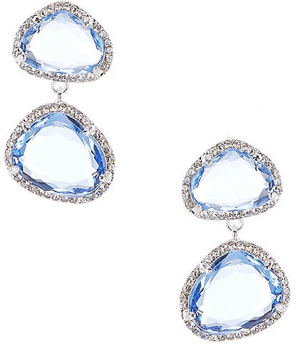 Cezanne Duo Abstract Drops Crystal Chandelier Earrings