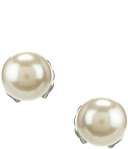 Cezanne Faux-Pearl and Sterling Silver Stud Sensitive Earrings