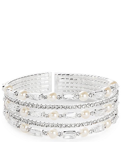 Cezanne Floating Rows Cuff Bracelet