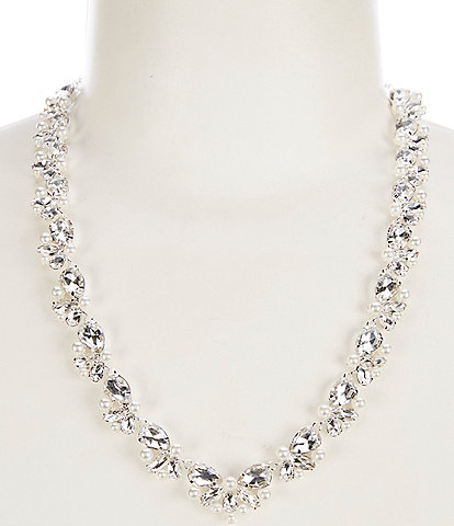 Cezanne Floral Pearl and Crystal Collar Necklace