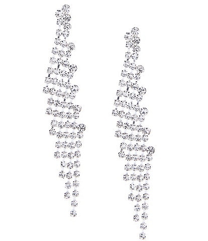 Cezanne Fringe Chandelier Crystal Statement Earrings