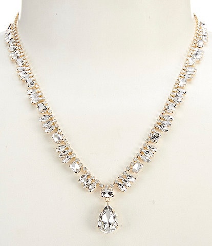 Cezanne Fringe Teardrop Statement Necklace