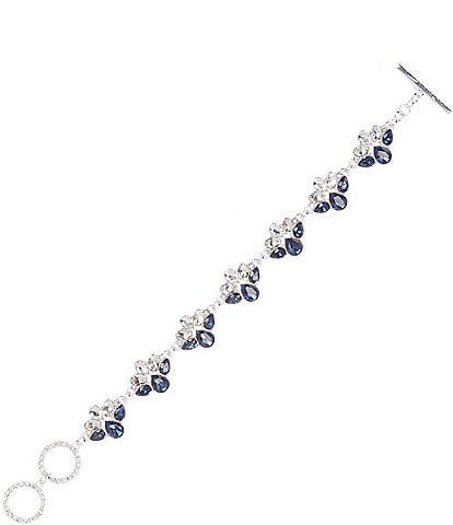 Cezanne Half Crystal Montana Linear Line Bracelet