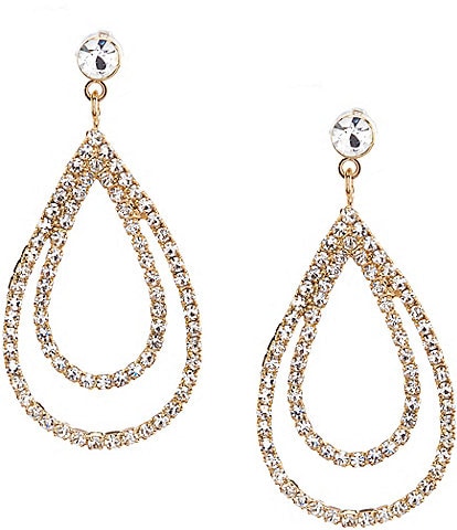 Cezanne Layered Loops Crystal Drop Earrings