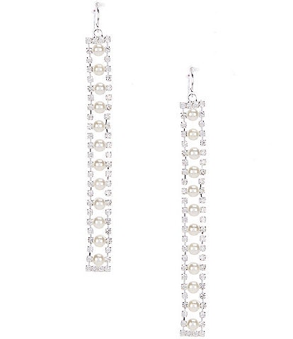 Cezanne Marietta Crystal Pearl Drop Earrings