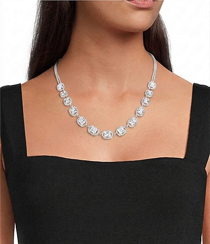 Cezanne Mix Stone Halo Collar Necklace