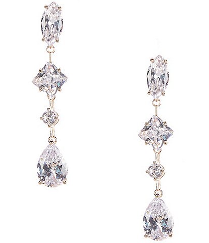 Cezanne Mixed CZ Crystal Drop Earrings