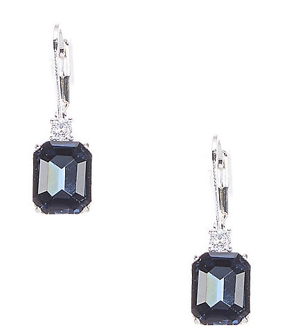 Cezanne Montana Faceted Crystal Octagon Stone Drop Earrings
