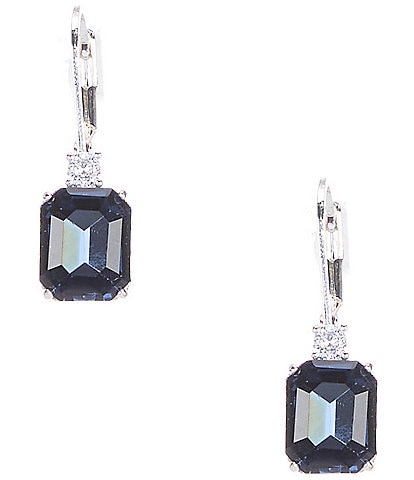 Cezanne Montana Faceted Crystal Octagon Stone Drop Earrings