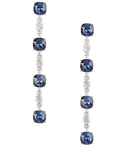 Cezanne Montana Square & Round Stone Linear Earrings