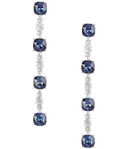 Cezanne Montana Square & Round Stone Linear Earrings