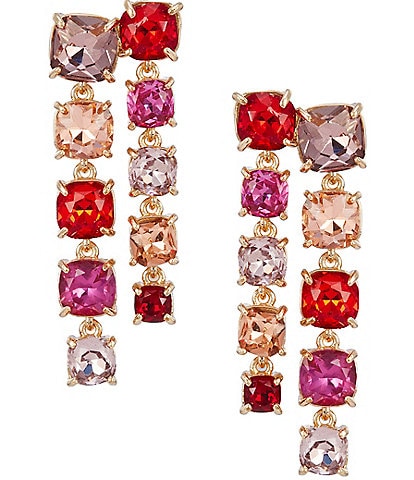 Cezanne Multi Color Graduating Round Stone Drop Earrings