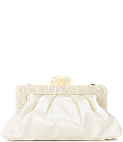 Cezanne Nacre Acrylic Satin Clutch Bag