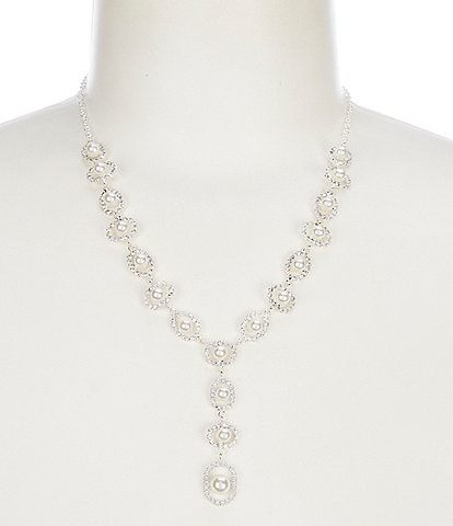 Cezanne Orbital Crystal Pearls Y Necklace