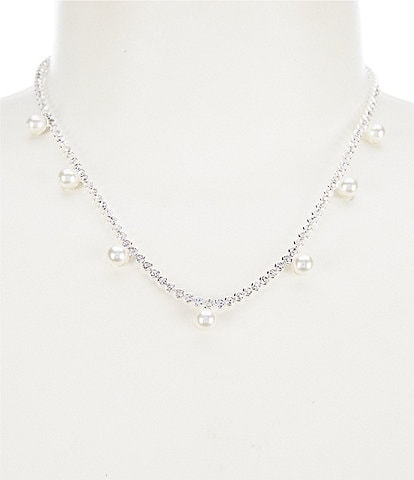 Cezanne Pearl Dots and Crystal Collar Necklace